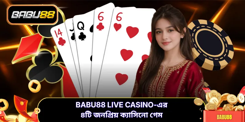 BABU88 live casino-এর ৪টি জনপ্রিয় ক্যাসিনো গেম